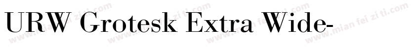 URW Grotesk Extra Wide字体转换